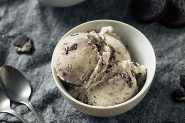 Homemade Chocolate Cookes and Cream Icecream