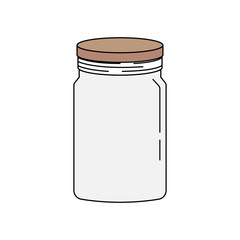 mason jar pot isolated icon