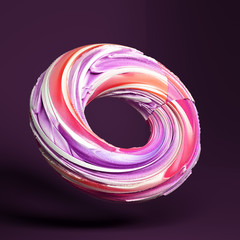 Volume, abstract, relief form. 3d illustration, 3d rendering.