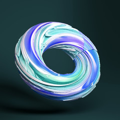 Volume, abstract, relief form. 3d illustration, 3d rendering.