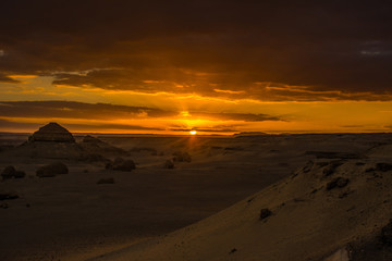 sunset in the whales valley