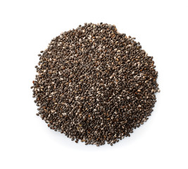 Top view of chia seeds