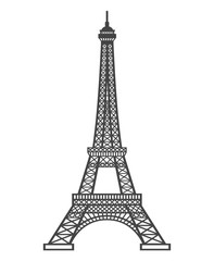 Eiffel tower. Paris city. Vector