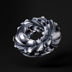 Obraz premium Volume, abstract, relief form. 3d illustration, 3d rendering.
