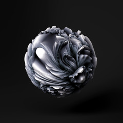 Volume, abstract, relief form. 3d illustration, 3d rendering.