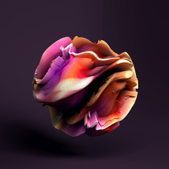 Volume, abstract, relief form. 3d illustration, 3d rendering.