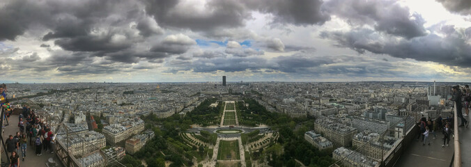 View of Paris seen from the Eiffel Tower