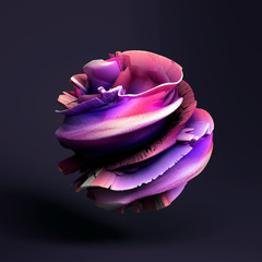 Volume, abstract, relief form. 3d illustration, 3d rendering.