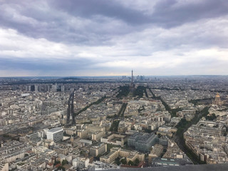 View of Paris seen from Tour Montpernasse