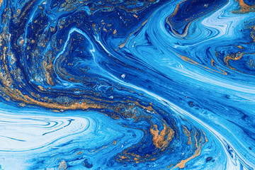 Liquid acrylic- color blot. Pigment water background- abstract artwork