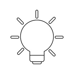 light bulb invention isolated icon