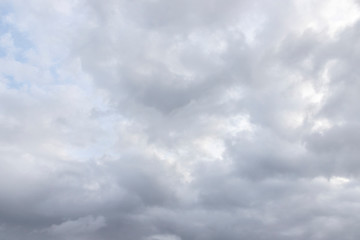 The sky is overcast. You can see light and dark clouds. Cloudy weather before the rain. Textural background with free space and empty space.