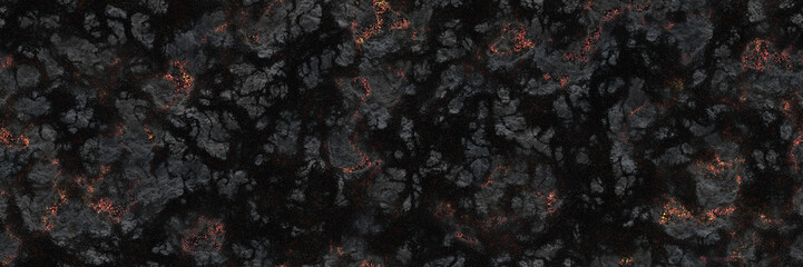 Burned charcoal- glowing surface of the coals. Abstract nature p