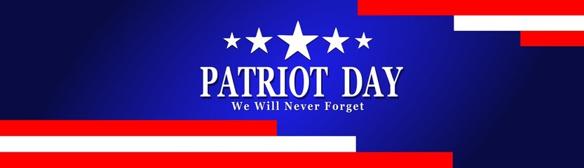 Patriot Day of USA background on american flag