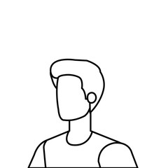 young and casual man character