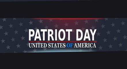 Patriot Day of USA background on american flag