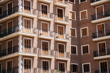 Fototapeta na wymiar brick house in Spain abstraction perfect