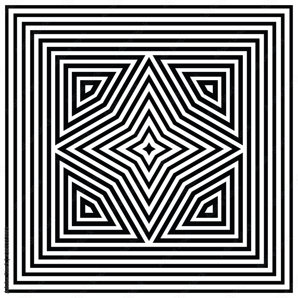Poster abstract seamless pattern of many shapes. vector kaleidoscope.
