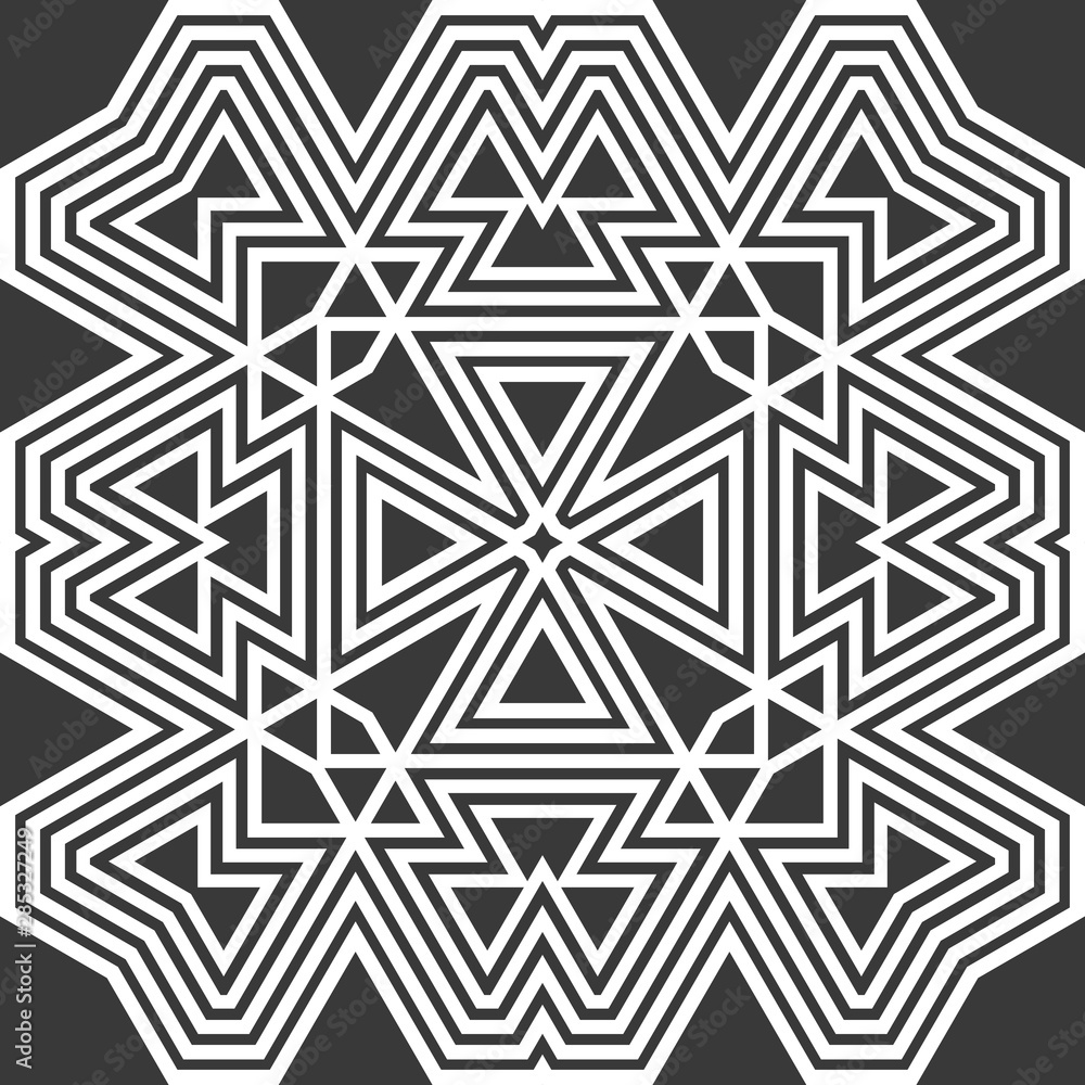 Poster abstract seamless pattern of many shapes. vector kaleidoscope.