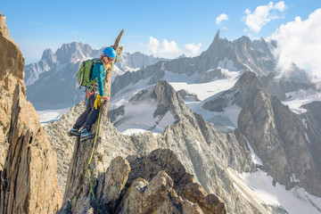 Female mountauin climber