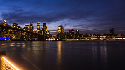 Naklejka premium Long Exposure of NYC from the Water