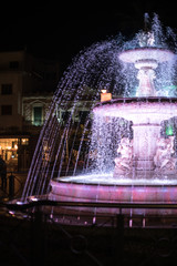 Merida square colorful beautiful fountain