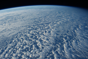 Ozone holes in the atmosphere from space.  Elements of this image were furnished by NASA