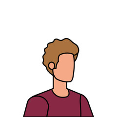 young and casual man character