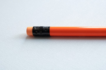 closeup of an orange pencil