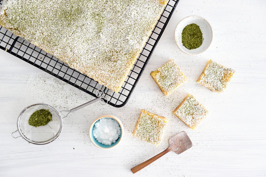Pineapple curd squares