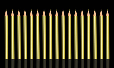 Illustration of pencil to draw on blackboard background