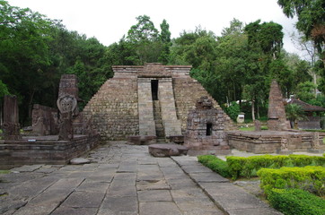 Fototapeta na wymiar The Sukuh temple on the Java island in Indonesia