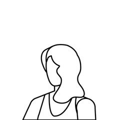 beautiful and young woman character