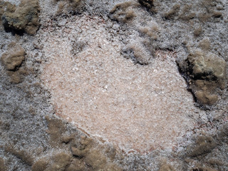 A lake with real salt. Salt crystals in the lake