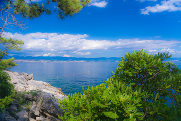 Wild beach of the Adriatic sea in Croatia