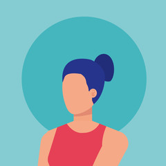 beautiful and young woman character