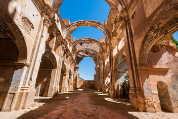  Ruins of Belchite, Spain, town in Aragon that was completely destroyed during the Spanish civil...