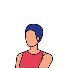 beautiful and young woman character