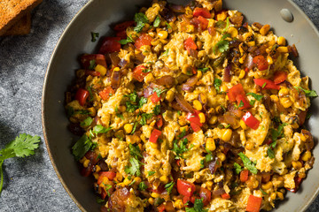Homemade Organic Southwestern Egg Scramble