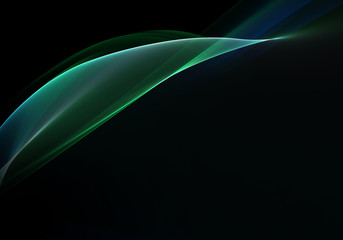 Abstract background waves. Black, green and blue abstract background for wallpaper oder business card