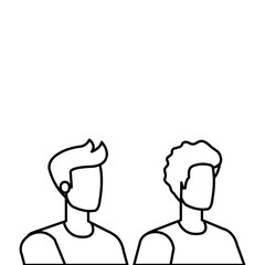 young and casual men characters