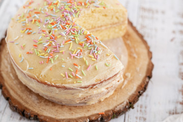 Whole Vanilla Cake with Sprinkles 