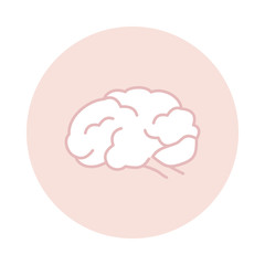 Vrctor brain icon in circle