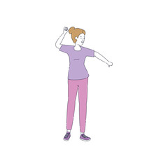 beautiful and young woman character