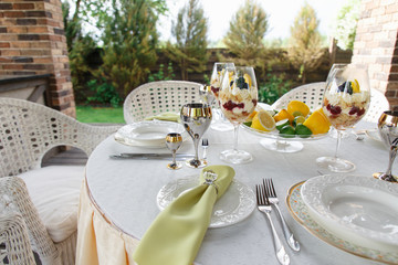 Richly decorated Banquet table