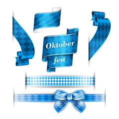 Banners for Oktoberfest festival on white background. Vector illustration.