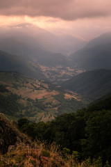 View from the Col d'Aspin at High Pyrenes, France.