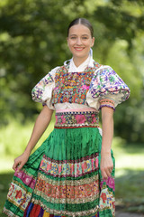 Slovak folklore. Slovakian folklore girl.