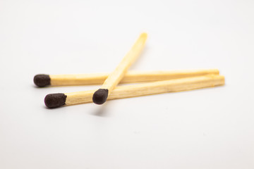 matches on white background