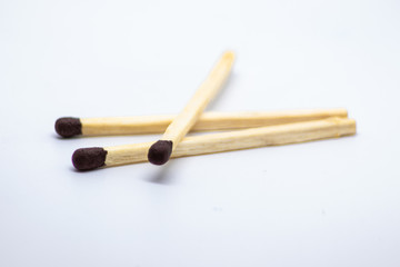 matches on white background